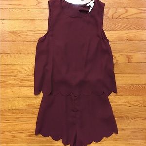 NWT Scalloped Romper